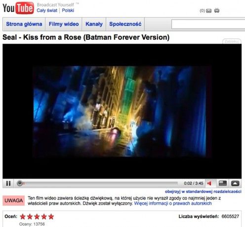 YouTube - nagrania wideo pozbawione dźwięku sposobem na walkę z piratami?