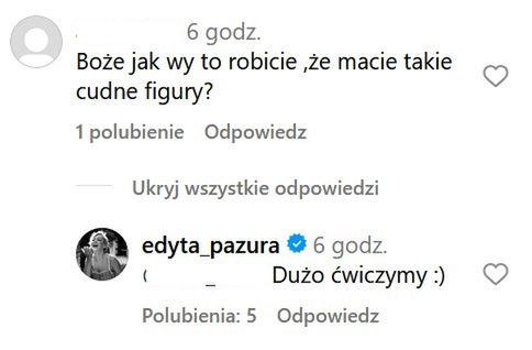 Edyta Pazura odpowiedziała fance 