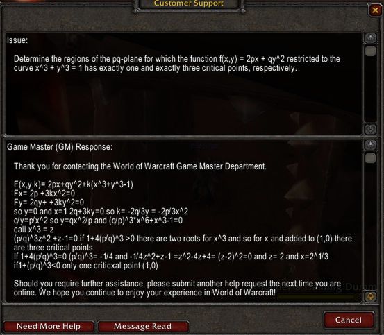 Helpdesk w World of Warcraft potrafi wszystko! 2