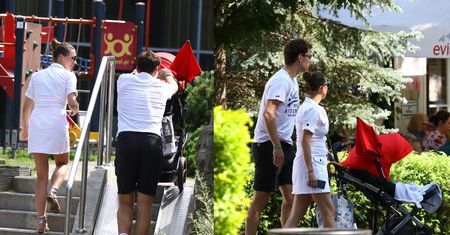 Niestrudzony Jerzy Janowicz pcha wózek po schodach podczas rodzinnego spaceru w Sopocie (ZDJĘCIA)