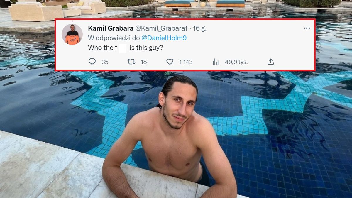 Kamil Grabara w basenie