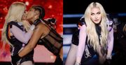 63-letnia Madonna CAŁUJE SIĘ na scenie z 26-letnią raperką, która chwilę wcześniej lizała jej KROCZE (WIDEO)