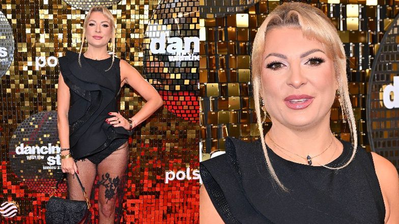 Magdalena Narożna na ściance "Tańca z Gwiazdami"