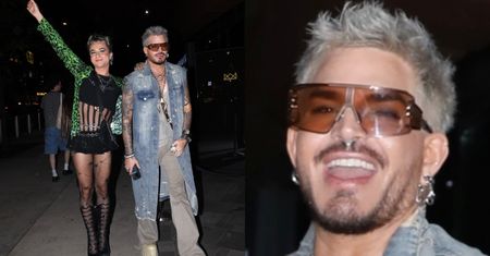 Adam Lambert z partnerem maszerują w oryginalnych stylizacjach na koncert Charli XCX