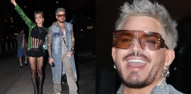 Adam Lambert z partnerem maszerują w oryginalnych stylizacjach na koncert Charli XCX