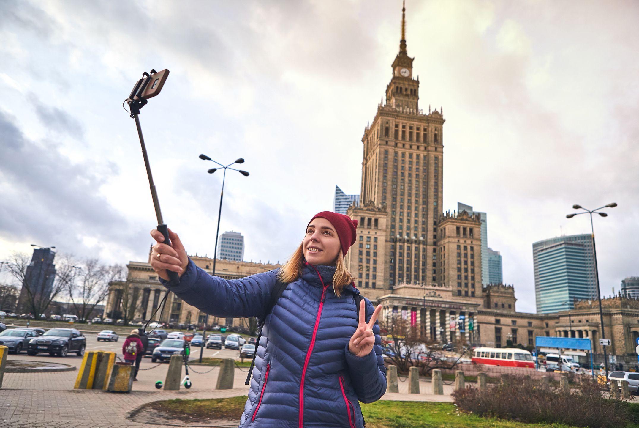 Selfie z Pałacem Kultury i Nauki