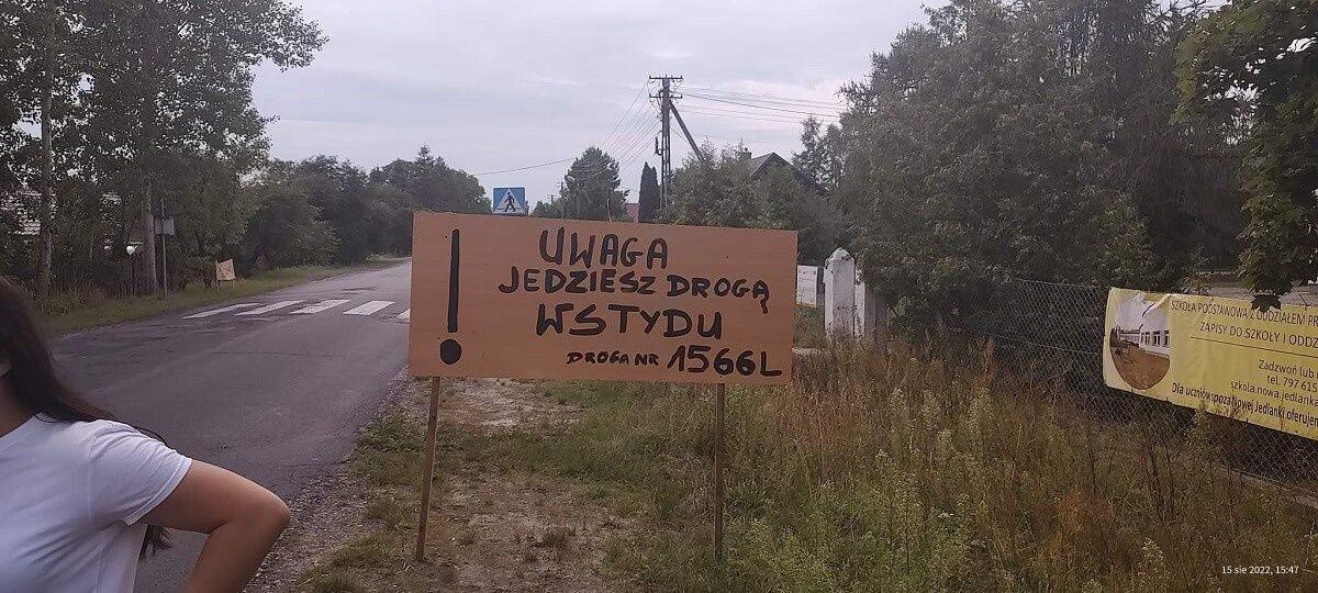 Protest mieszkańców Nowej Jedlanki