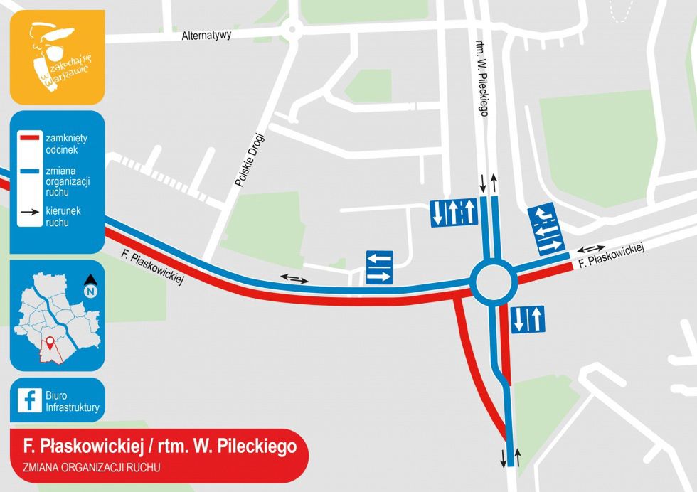 Warszawa. Zmiana organizacji ruchu na Wawrze i Ursynowie