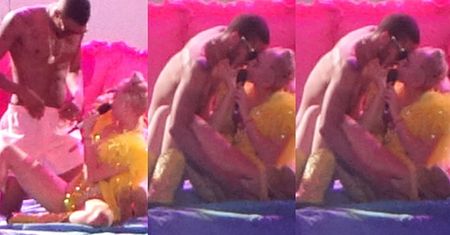 Miley Cyrus zagląda tancerzowi w majtki... (ZDJĘCIA)