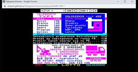 Telegazeta w przeglądarce. Zaskakujący projekt na GitHubie