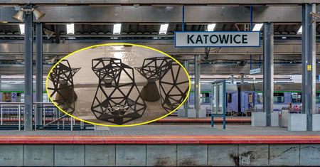 Afera na dworcu w Katowicach. "Zabójcze fotele cierniowe"