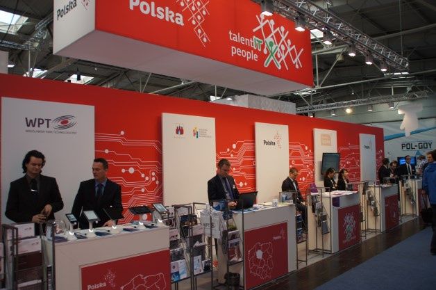 Polskie stoisko na targach CeBIT 2014.