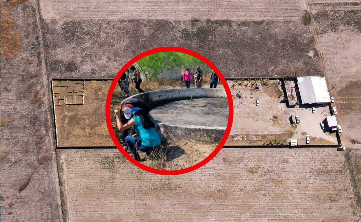 Mass graves and a crematorium in the municipality of Teuchitlan in Mexico (in the larger picture) and a site in the area of the city of Reynosa (in the circle)