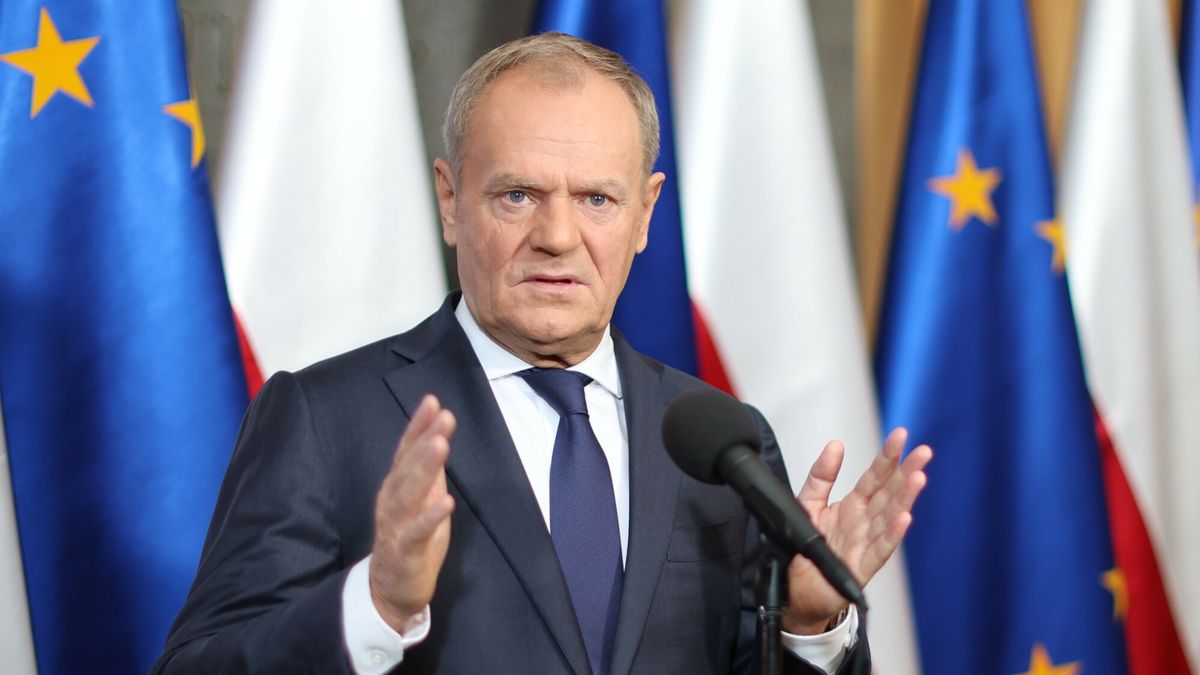 Konferencja premiera Donalda Tuska przed wylotem na W?gry
07.11.2024 Warszawa Konferencja prasowa premiera Donalda Tuska przed wylotem na szczyt Rady Europejskiej w Budapeszcie
Fot.Andrzej Iwanczuk/REPORTER 
N/z: Donald Tusk
Andrzej Iwanczuk/REPORTER