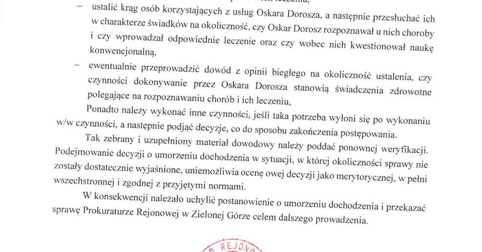 Sąd uchylił postanowienie o umorzeniu