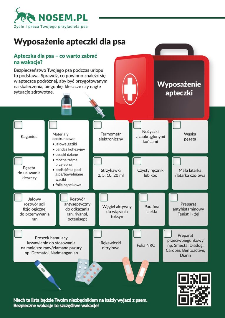 Apteczka dla psa - checklista