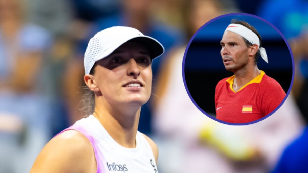 Iga Świątek dziękuje Rafaelowi Nadalowi