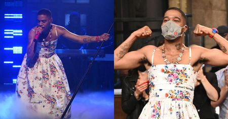 Kid Cudi wystąpił w "Saturday Night Live" w KWIECISTEJ SUKIENCE! Fani sądzą, że chciał oddać hołd Kurtowi Cobainowi