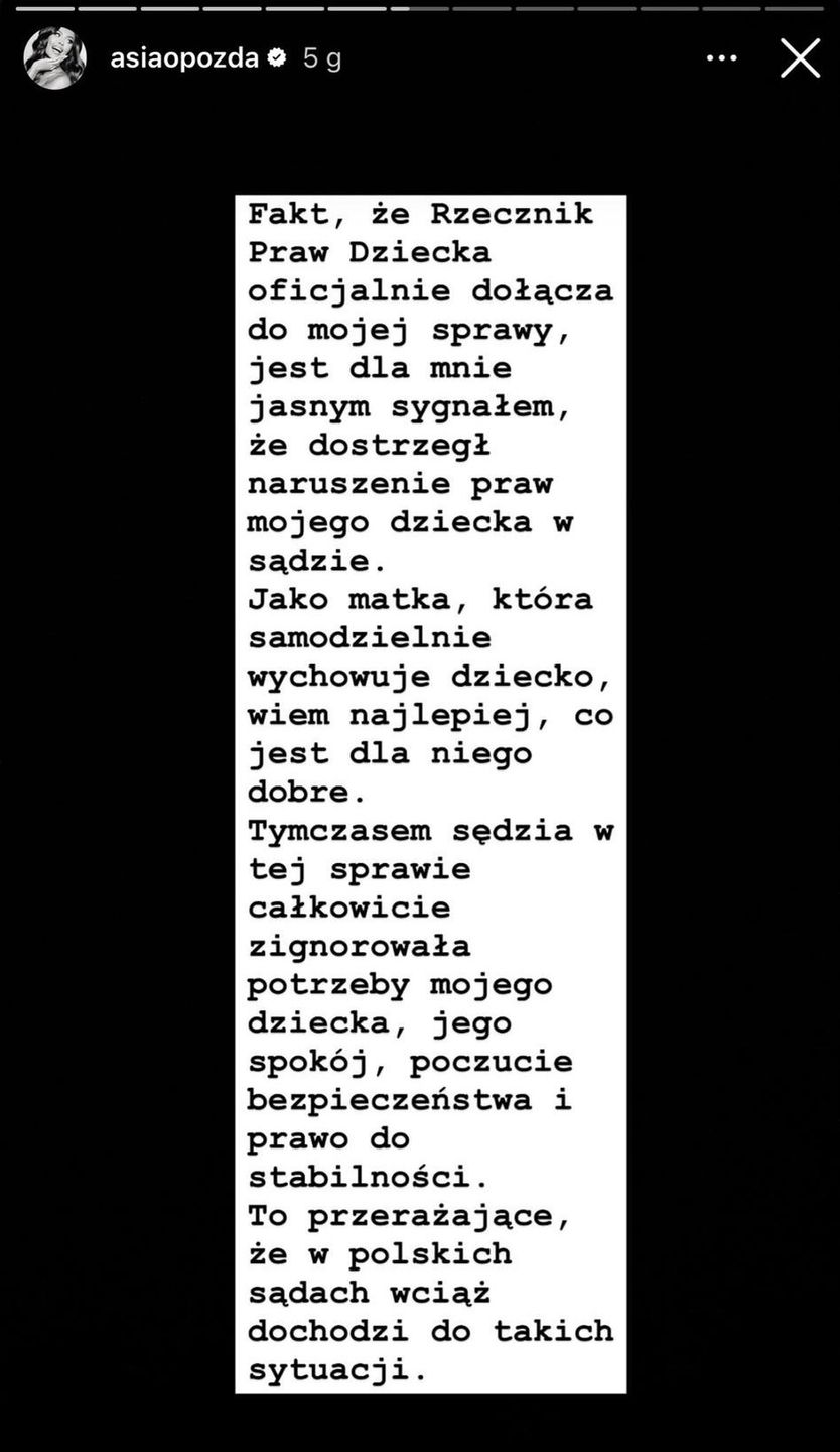 Joanna Opozda znów poruszyła problem nierespektowani praw dzieci