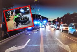 Pijany jechał motocyklem 200 km/h. Spowodował kolizję i próbował uciekać