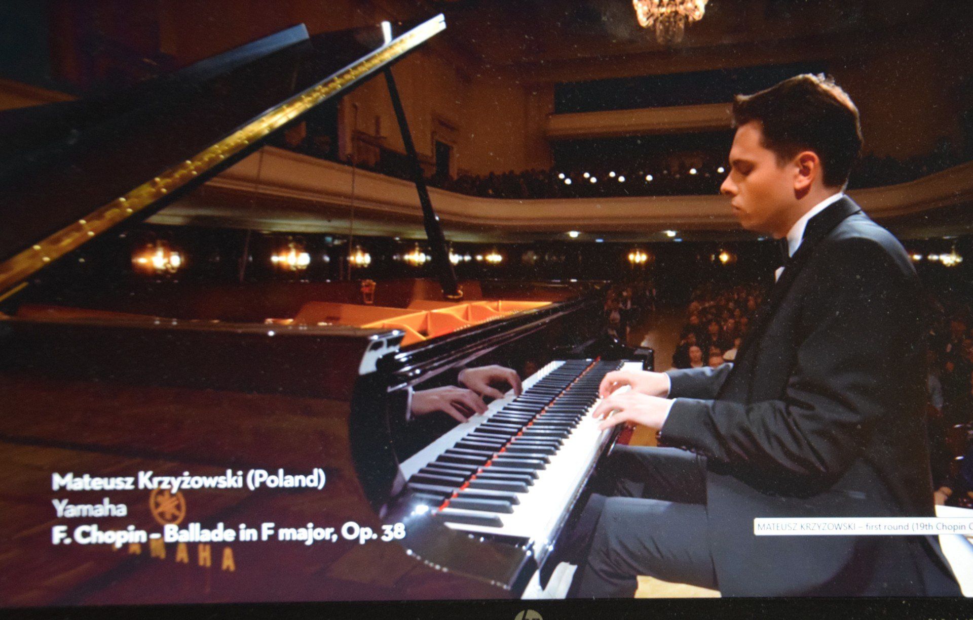 Mateusz Krzyżowski na XIX Konkursie Chopinowskim