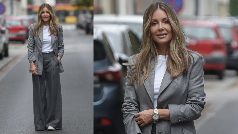 Małgorzata Rozenek przebiera się u fryzjera