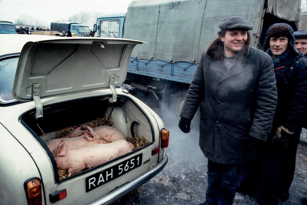 Targ w Grójcu, stan wojenny, rok 1982.