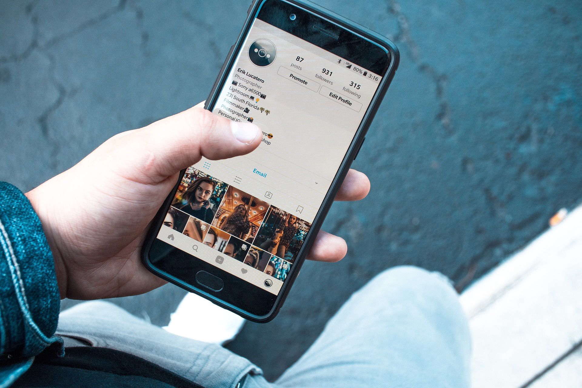 smartfon, media społecznościowe, instagram