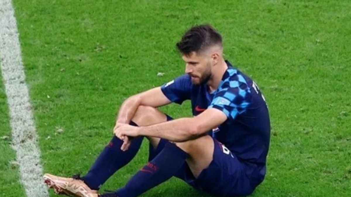 Bruno Petković w barwach reprezentacji Chorwacji