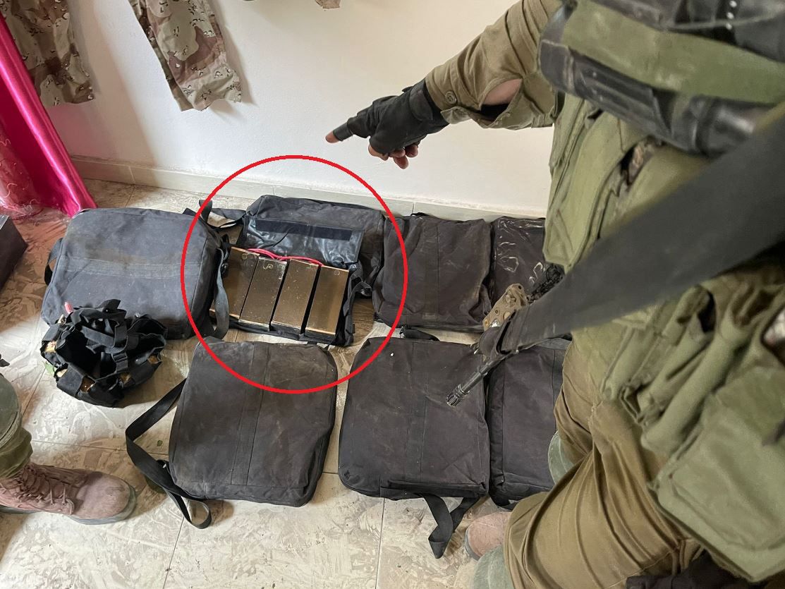 Child suicide belts among items discovered in Hamas weapons depot, says Israeli army