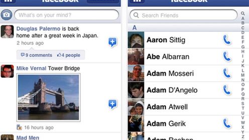 Facebook na iPhone?a zaktualizowany 1
