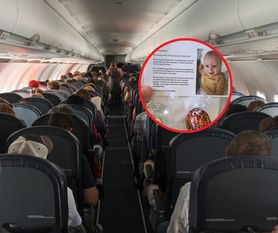 Lecieli samolotem z 4-miesięcznym niemowlakiem. Przed lotem rozdali pasażerom specjalne paczki