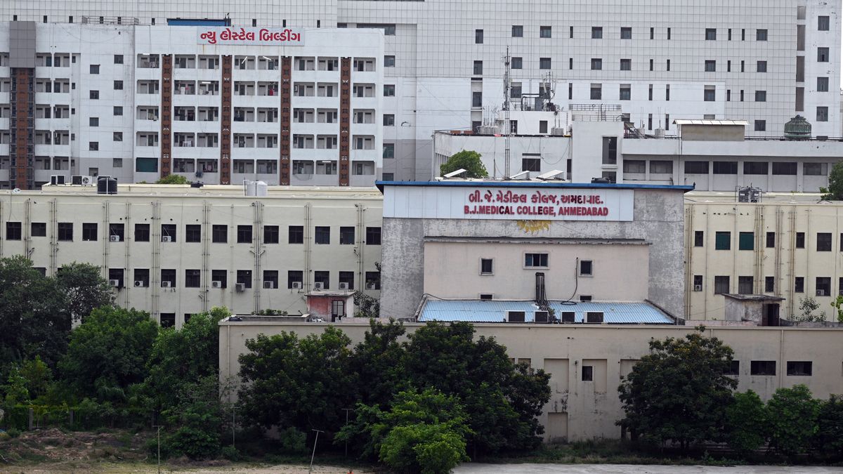 Aftermath Of Air India Plane Crash In Ahmedabad
AHMEDABAD, INDIA - JUNE 15: General view of the BJ Medical College building in the civil hospital , on June 15, 2025 in Ahmedabad, India. The Air India flight, which was bound for London, crashed shortly after taking off from Ahmedabad Airport. Around 260 people lost their lives in the incident. (Photo by Raju Shinde/Hindustan Times via Getty Images)
Hindustan Times