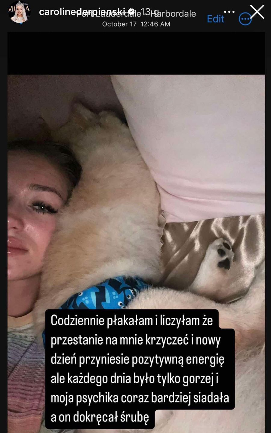 Caroline Derpienski ujawnia kulisy burzliwego związku