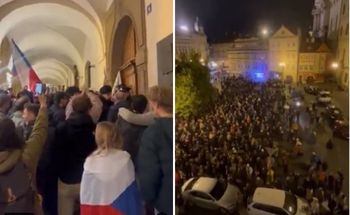 Protesty ogarnęły Pragę. Próbowali wedrzeć się do parlamentu