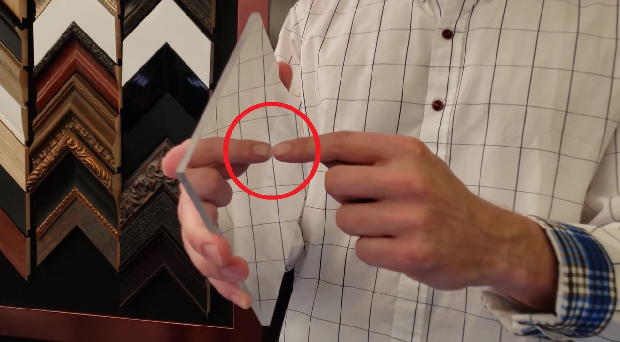 A frame from a guide on identifying two-way mirrors