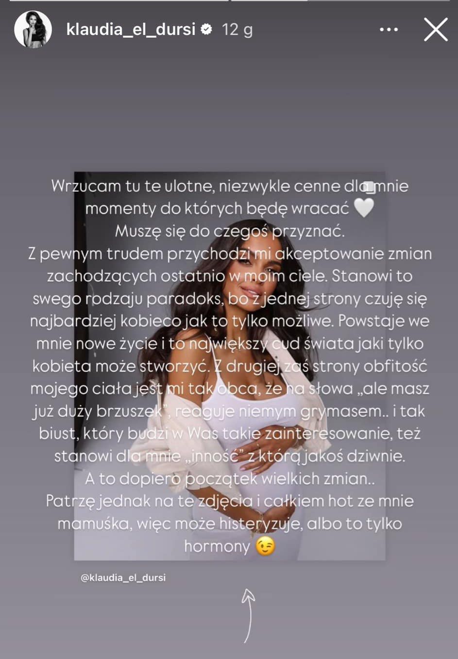 Klaudia El Dursi podzieliła się refleksją