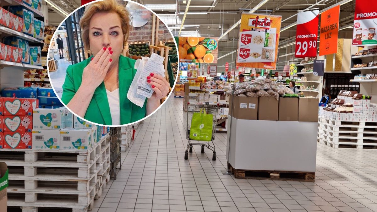 Pyszności; Regały z towarem w markecie