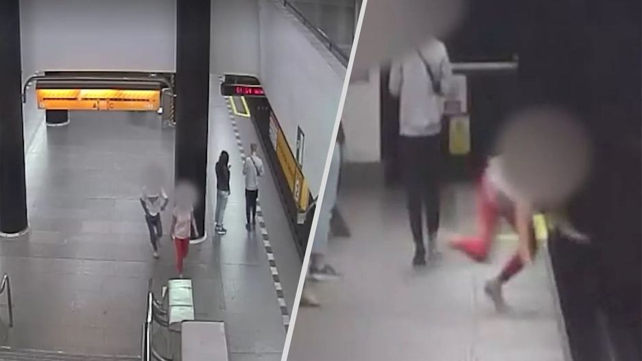 Popchnął kobietę na tory