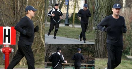 Donald Tusk biega... z ochroniarzem z BOR-u (ZDJĘCIA)