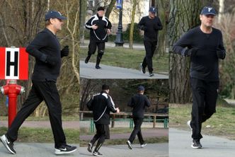 Donald Tusk biega... z ochroniarzem z BOR-u (ZDJĘCIA)