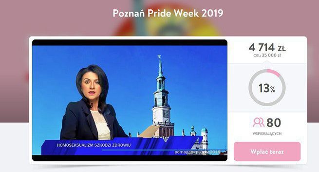 Zbiórka na organizację Marszu Równości w Poznaniu promowana parodią "Wiadomości"