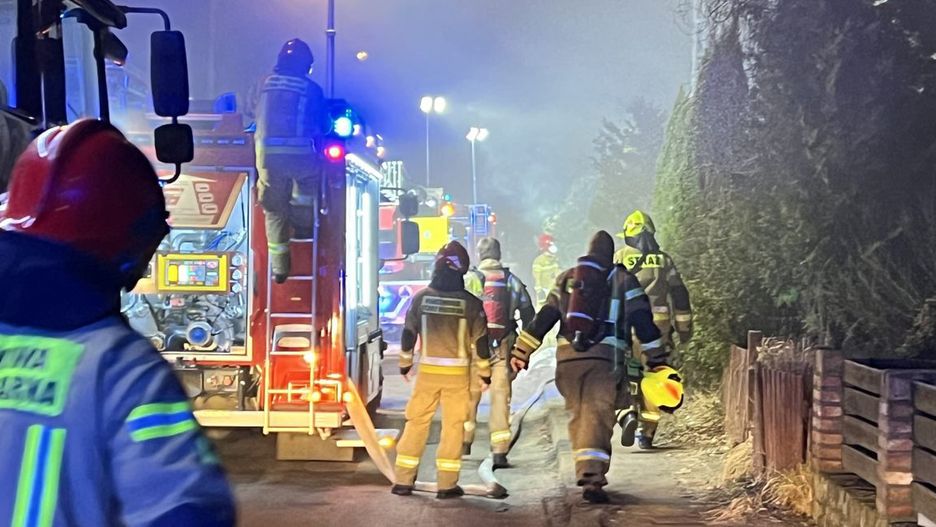 Nocny pożar w Poznaniu