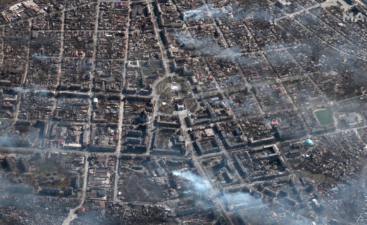 Archival photo Maxar Technologies, Mariupol in 2022