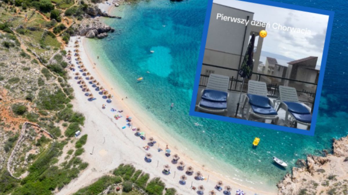 Zaczął urlop w Chorwacji. Pogoda spłatała mu figla. 