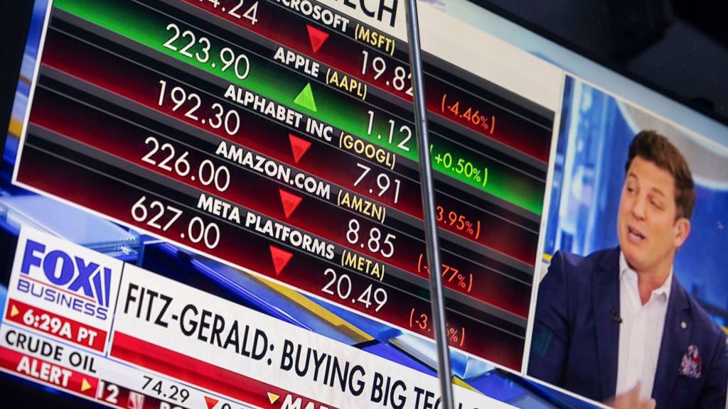 US Stocks Drop Amid Tech Rout As DeepSeek Sparks AI Anxiety
Microsoft Corp., Apple Inc., Alphabet Inc., Amazon.com Inc., and Meta Platforms Inc. stock market information displayed at the Nasdaq MarketSite in New York, US, on Monday, Jan. 27, 2025. Anxiety about China's DeepSeek caused a sharp selloff in US tech stocks and major indexes Monday morning as investors raised alarms about concentration risk in tech stocks ahead of mega-cap earnings this week. Photographer: Yuki Iwamura/Bloomberg via Getty Images
Bloomberg
u.s., manhattan, u.s. economy, united states of america, u.s. stock market, business news, north american, stocks, securities, american, wall street, u.s.a., us, industries, americas, markets, finance, financial