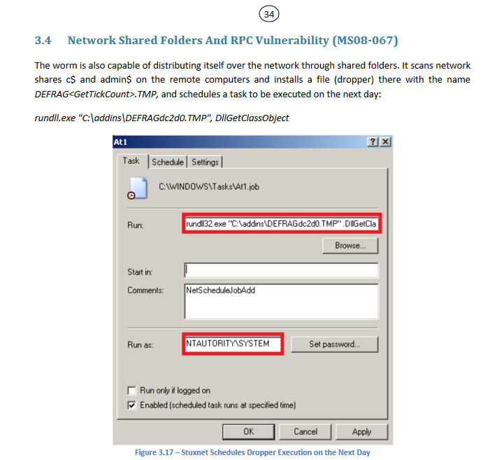 Jedna z podatności wykorzystywanych przez Stuxnet (fot. Eset)