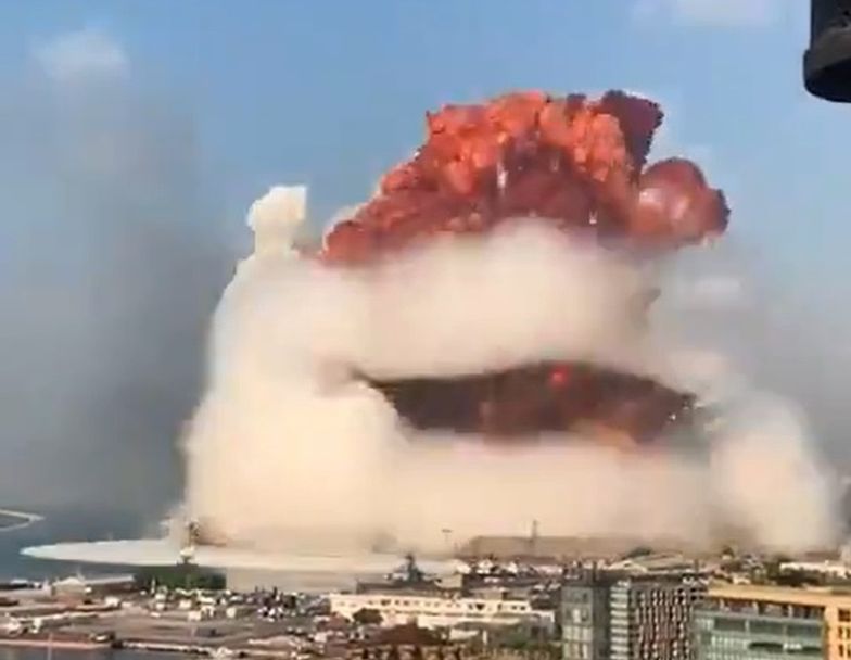Potężny wybuch w centrum Bejrutu. Przerażające nagrania