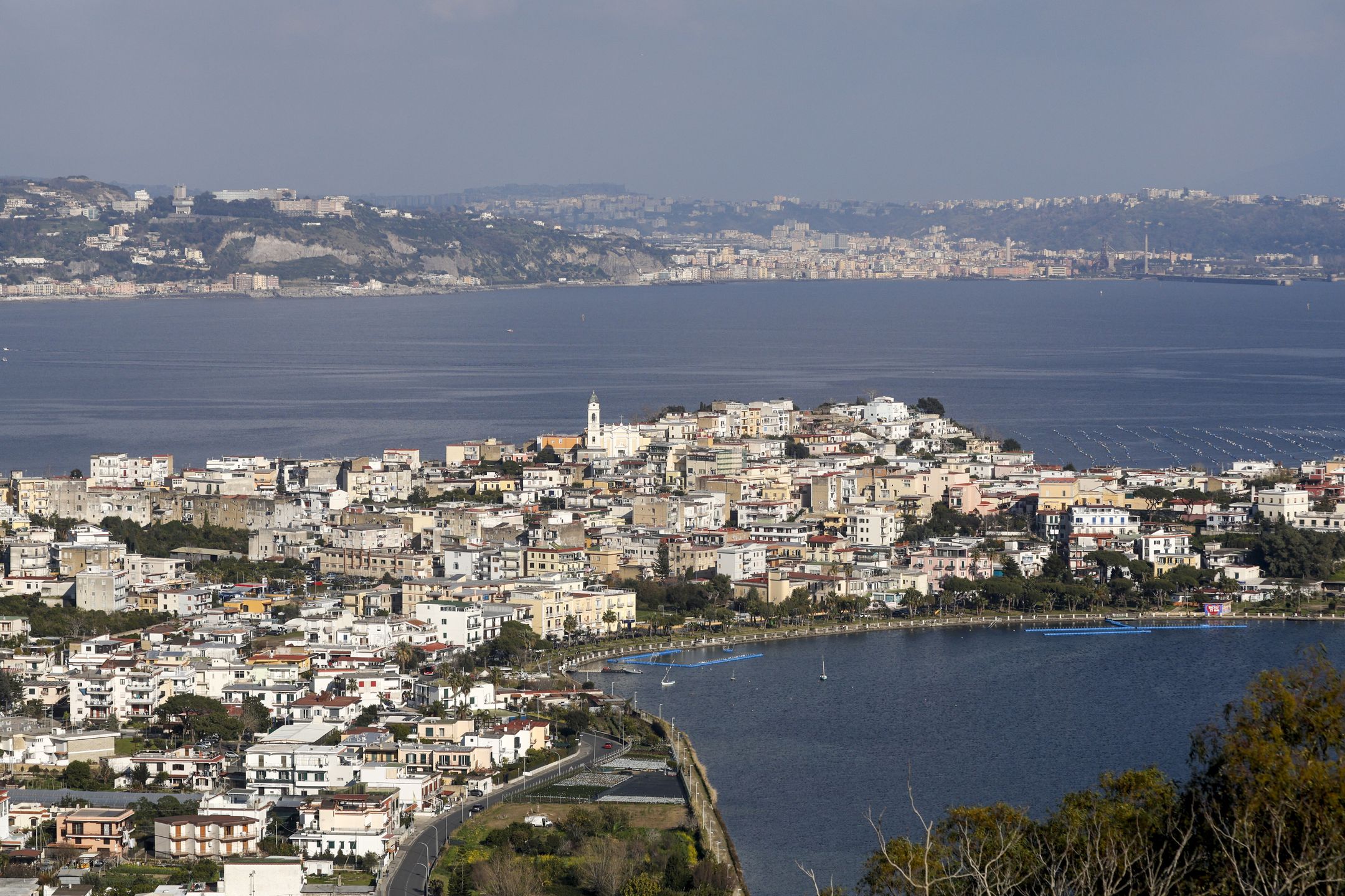 BACOLI, CAMPANIA, ITALY - 2025/02/18: View of Bacoli city located in Campi Flegrei zone, Campania region, southern Italy. (Photo by Salvatore Laporta/KONTROLAB/LightRocket via Getty Images)