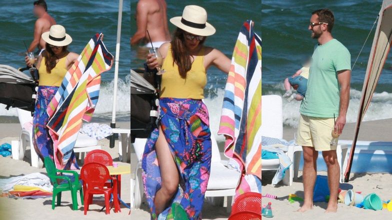 Anna Czartoryska na plaży w Juracie